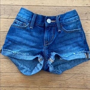 Adorable denim shorties size 5, like new